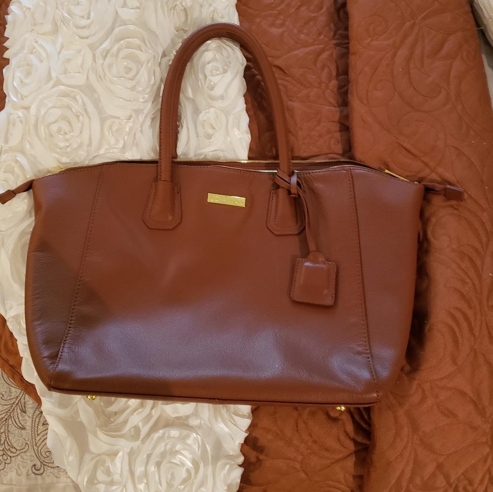 Joy & Iman Cognac Satchel